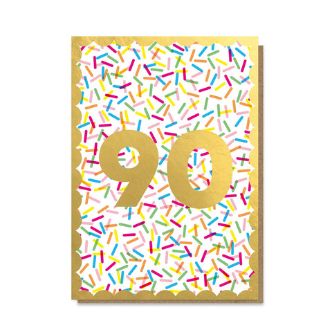 Sprinkles 90th Birthday Card by Stormy Knight