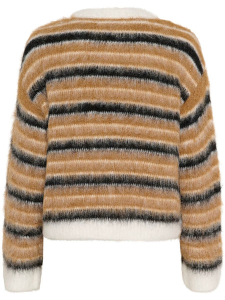 Camel Striped Knit By Saint Tropez