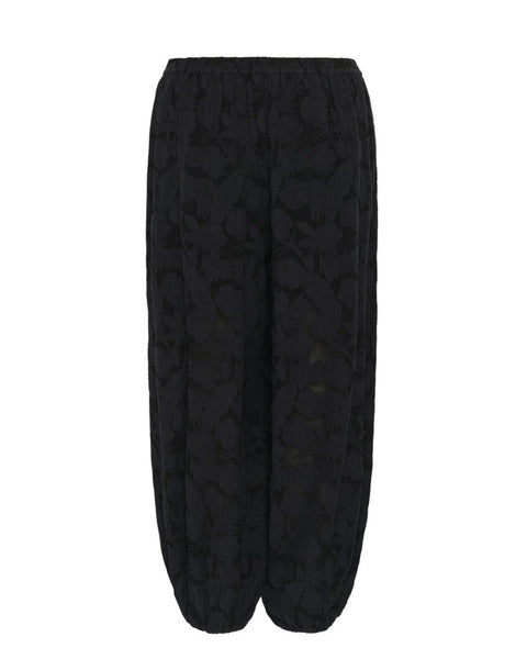 Black Jacquard Balloon Trousers by Soaked