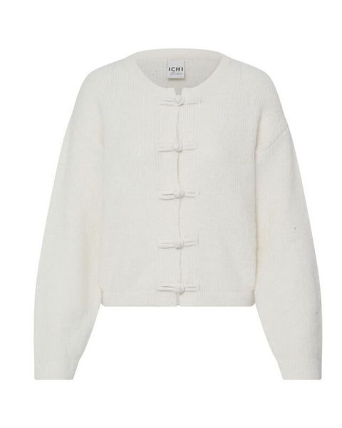 Ecru Toggle Button Cardigan by Ichi
