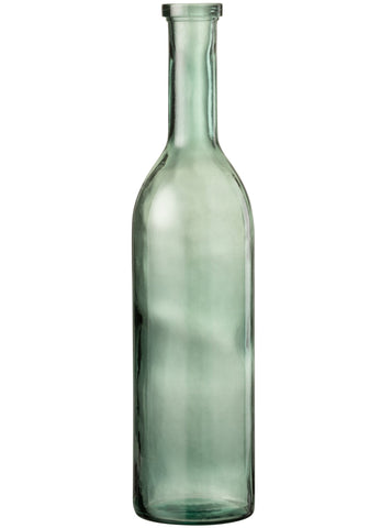 Green Glass Decorative Bottle