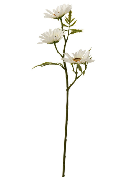 Faux White Daisy Stem