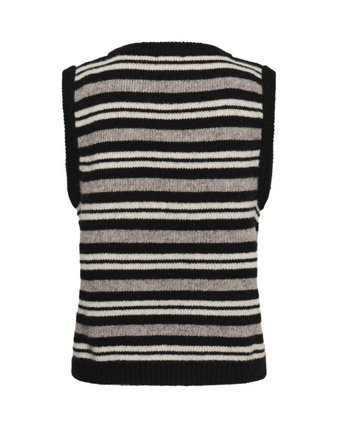 Black Stripe Knitted Tank by Soaked