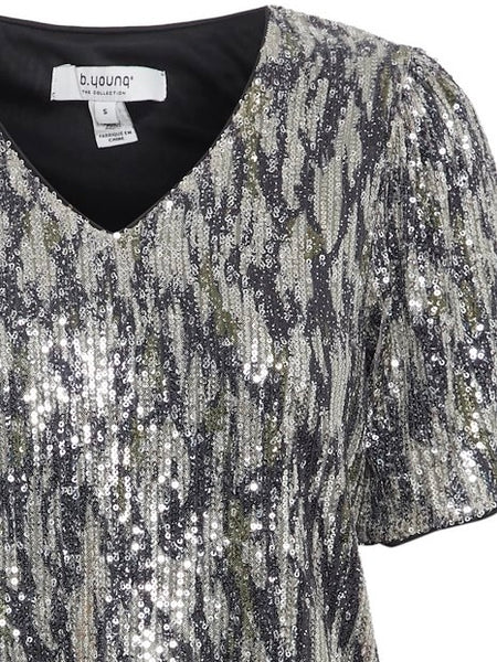 Silver Sequin Blouse by B Young