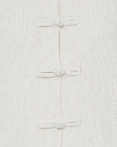 Ecru Toggle Button Cardigan by Ichi