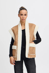 Camel Shepa Gilet Jacket by ICHI