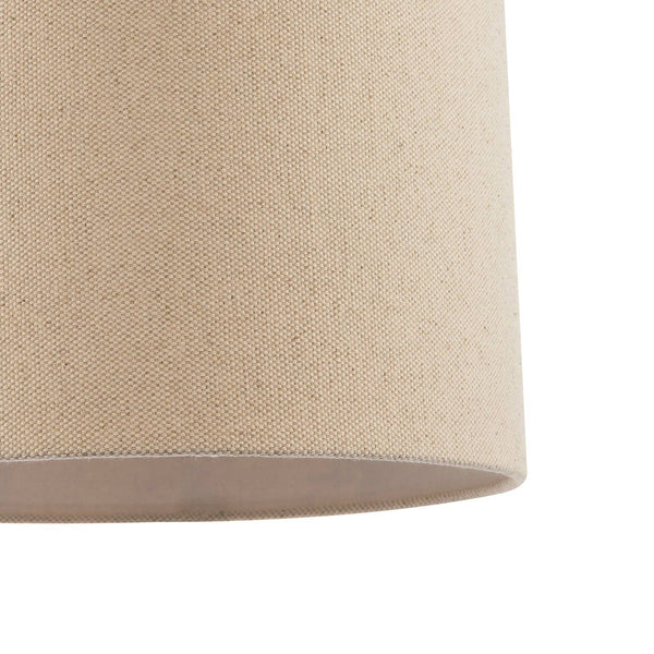Light Taupe Oatmeal Linen Fabric Drum Lamp Shade with Cotton Lining