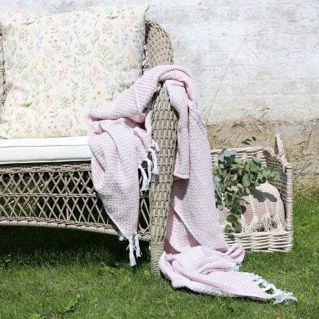 Rose Recycled Cotton Throw