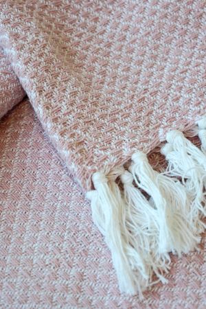 Rose Recycled Cotton Throw
