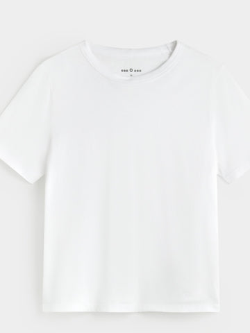 White Basic Soft Cotton T-Shirt by Ese O Ese