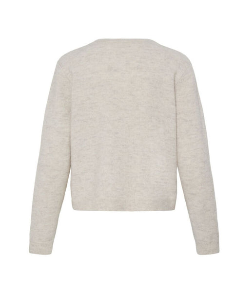 Ecru Multi Button Cardigan by Ichi