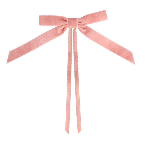 Pink Velvet Bows - 8 Pack