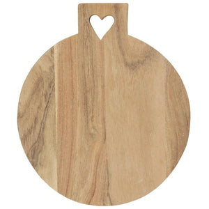 Large Wooden Chopping Board With Heart Cut Out