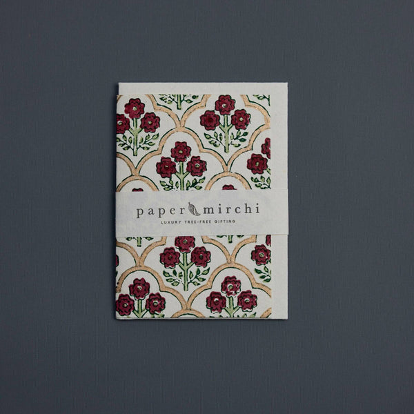 Block Printed-Trellis Cherry Card