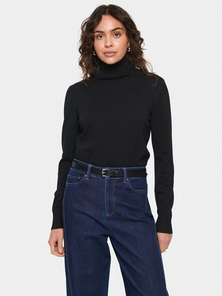 Black Polo Jumper By Saint Tropez