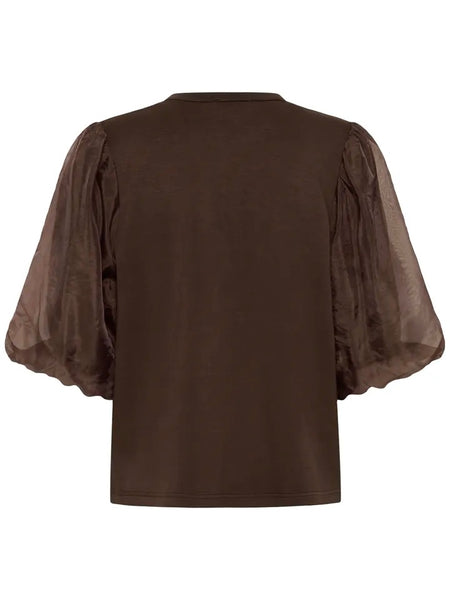 Chocolate Velvet Sleeve Top By Soaked