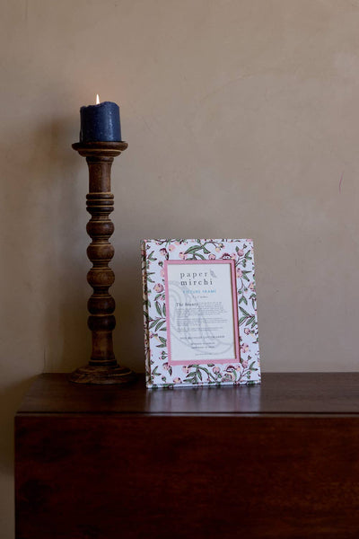 Blush Songbird Block Printed Picture Frame (5x7)