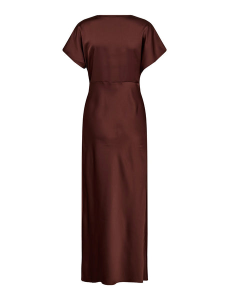 Chocolate Satin Bodice Dress by Co'Couture