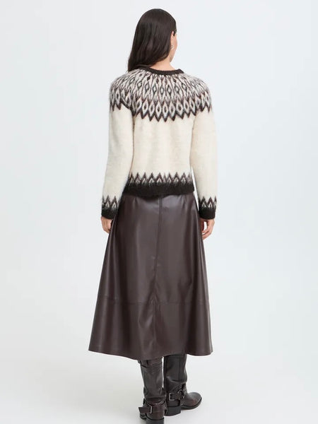 Chocolate Fair Isle Jumper by B.Young