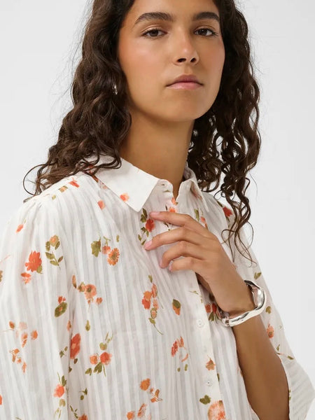 Orange Floral Blouse By Soaked