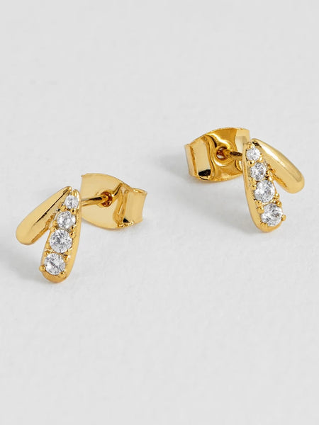 GoldTear Drop Stud Earrings by Estella Bartlett