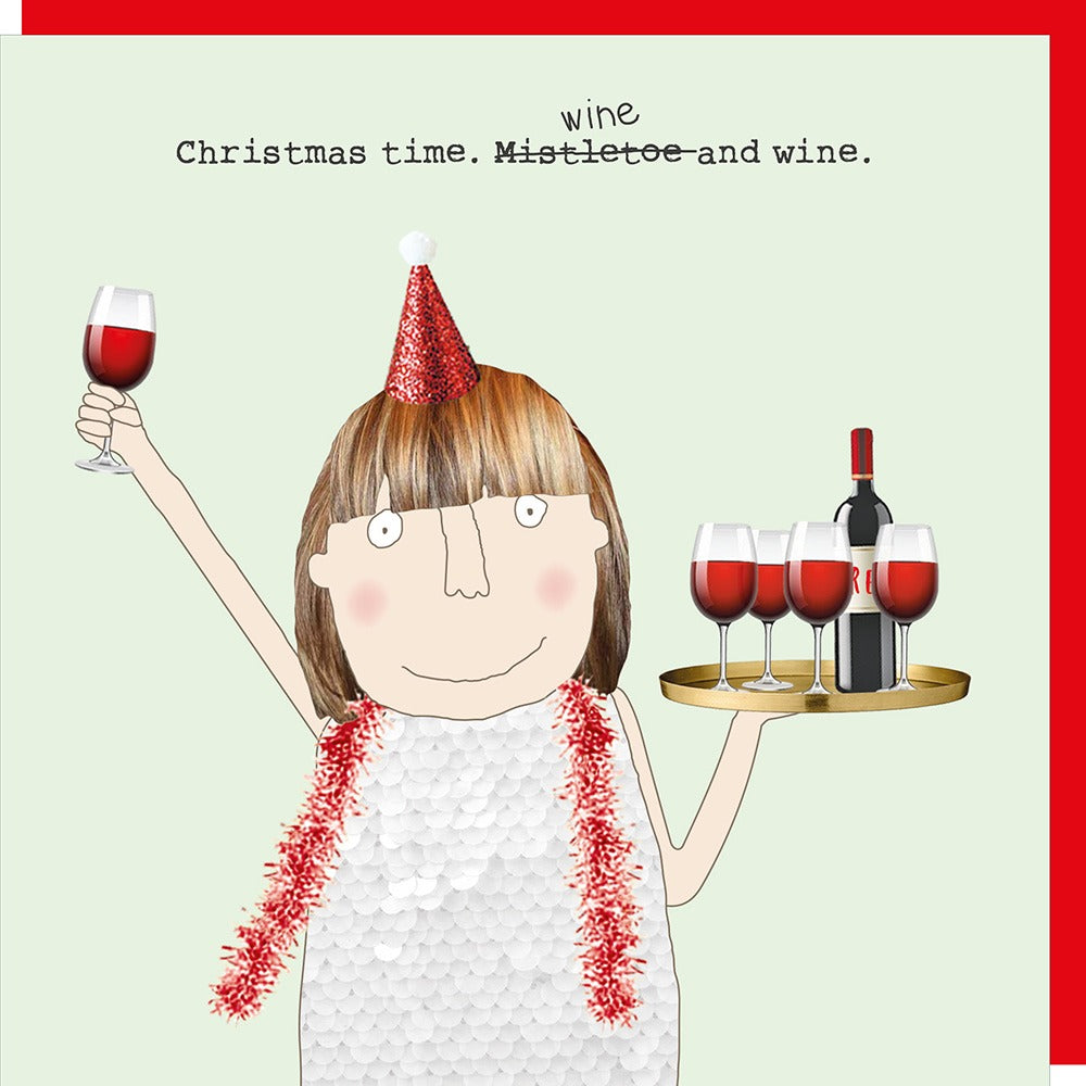 Wine And Wine Christmas Card By Rosie Made A Thing