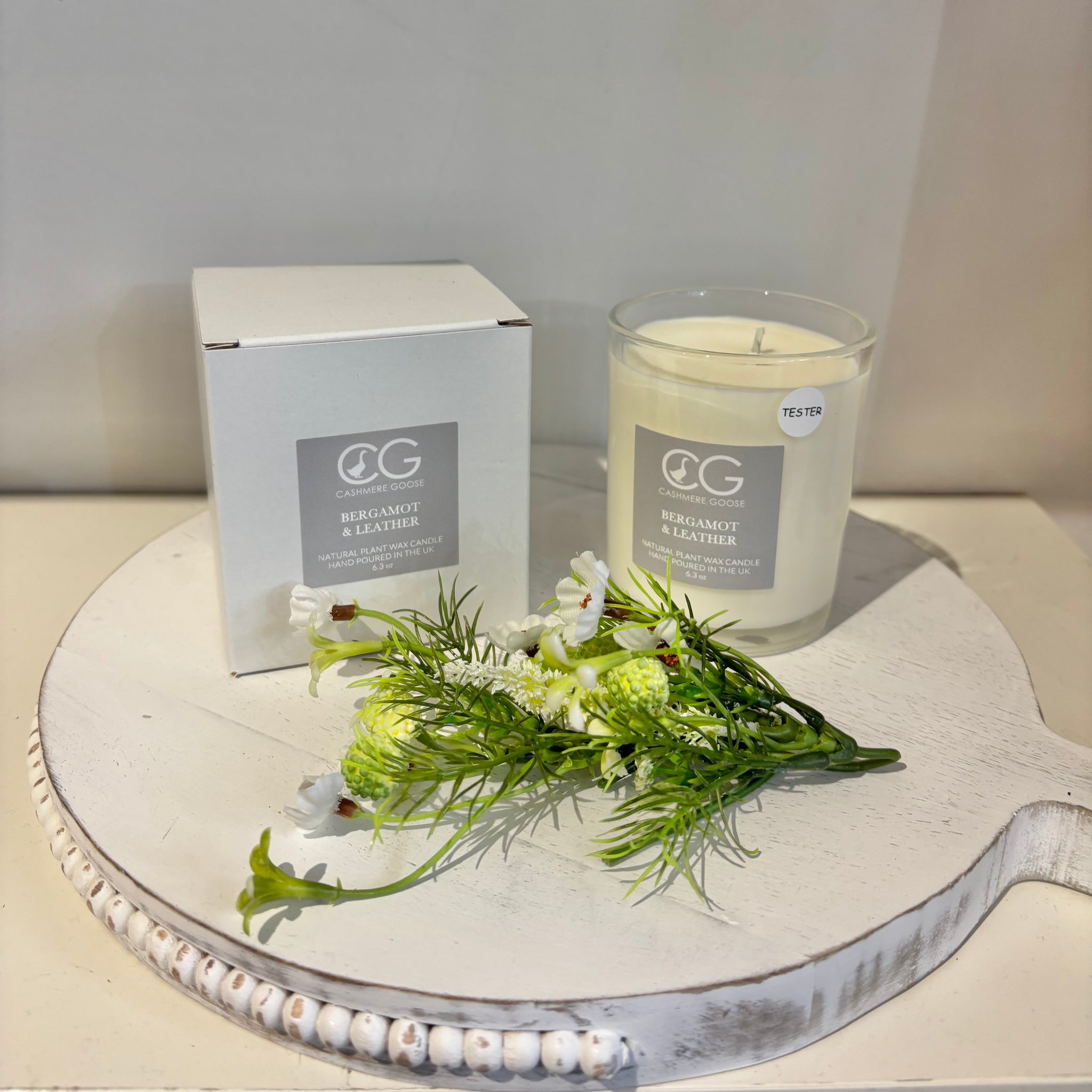 Bergamot & Leather Boxed Candle
