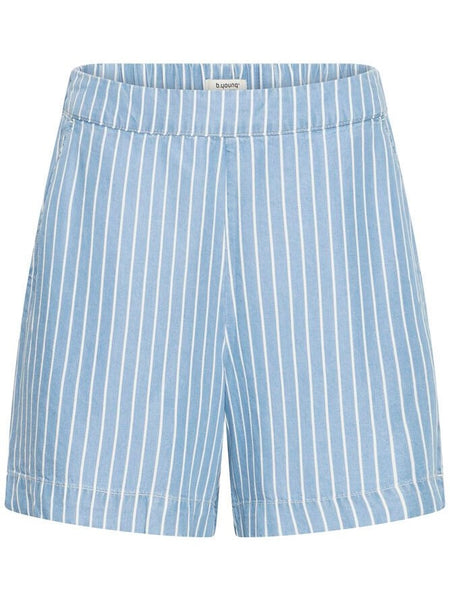 Light Blue Striped Shorts by B Young