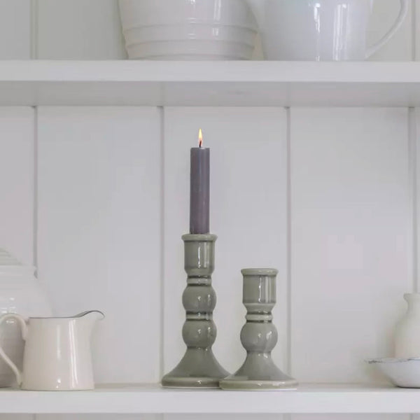 Sage Candle Holder Crackle Large