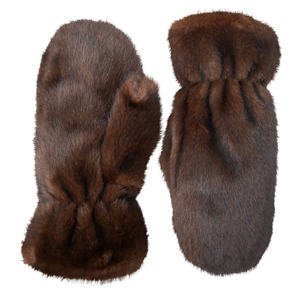 Chocolate brown mittens by Black Colour