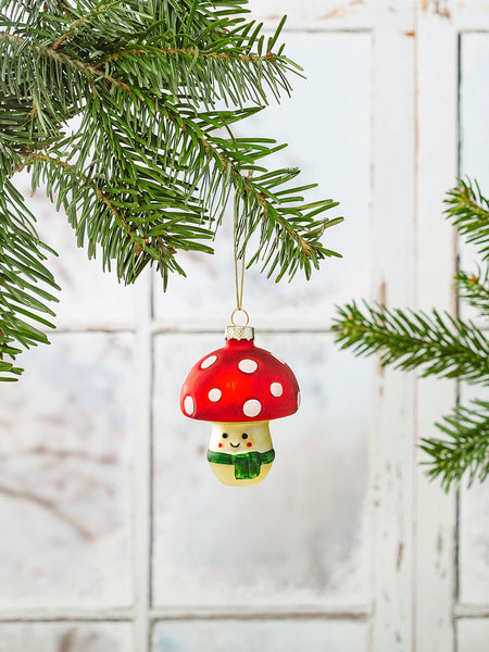 Happy Mushroom Shaped Christmas Bauble