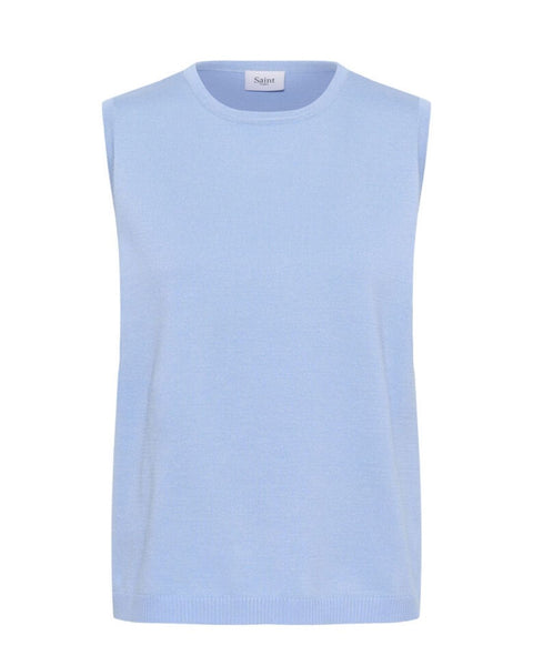 Sky Blue Sleeveless Top by Saint Tropez