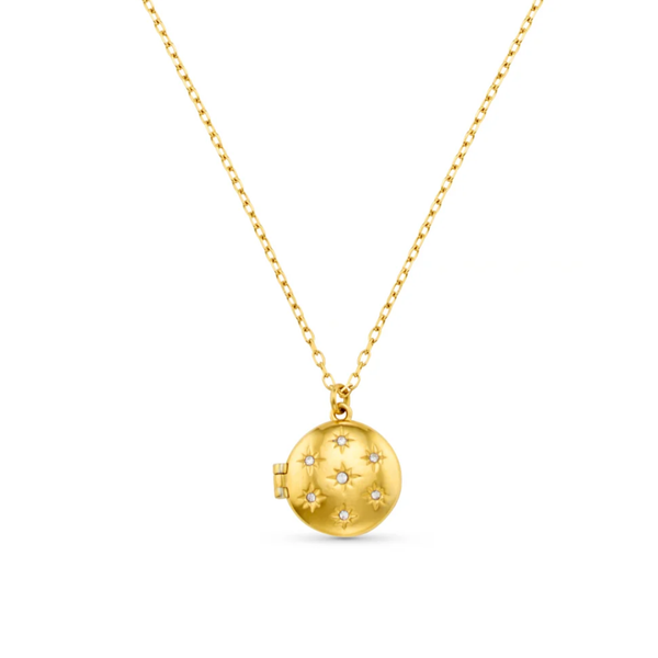 Waterproof Starburst Locket Necklace by Orelia