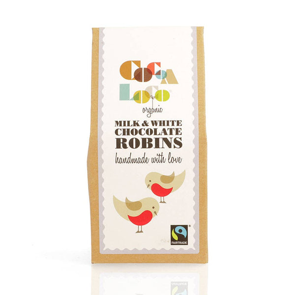 Milk/White Chocolate Robins – 100g