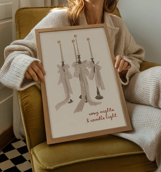 Cosy Nights & Candle Light Autumn Print A3