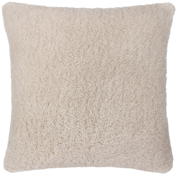 Ecru Olann Faux Shearling Cushion