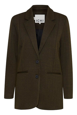 Khaki Herringbone Jacket by ICHI