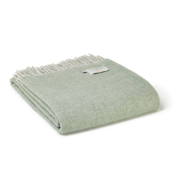 Ice Green Dartmoor Reversible Pure New Wool Throw