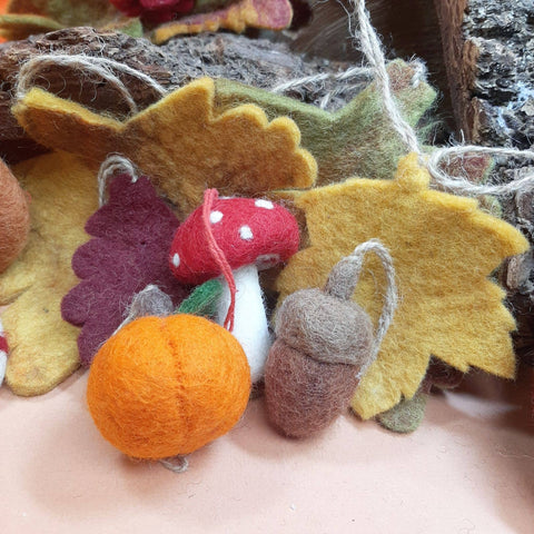 Handmade Felt Acorn Autumnal Decoration