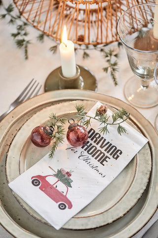 'Driving Home For Christmas' Festive Napkins