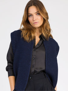 Navy Knitted Gilet by An’ge