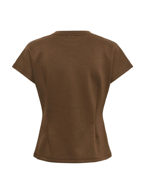 Chocolate Squba Side Pleat Top By Saint Tropez