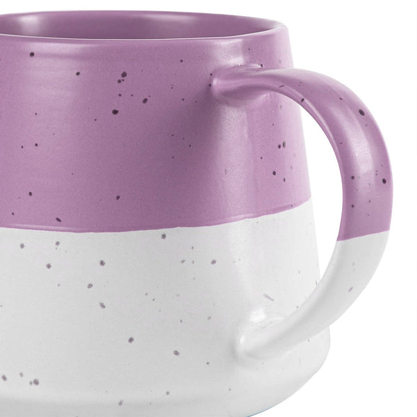 Soft Pink Block Flecked Stoneware Mug