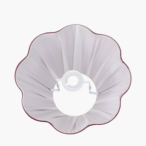 Malia 35cm Mulberry Red Pleated Scalloped Lamp Shade