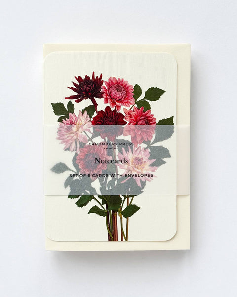 Garden Dahlias Greeting Card by Canonbury Press