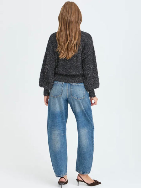 Charcoal Sparkle Batwing Jumper by B Young