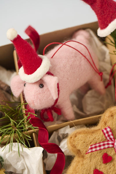 Christmas Pig Hanging Decoration