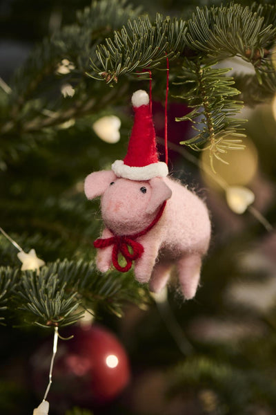 Christmas Pig Hanging Decoration