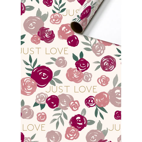 'Just Love' Roll Wrap Sheet (0.7M X 2M)