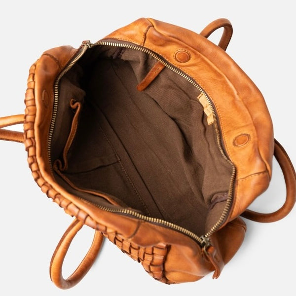 Tan Shoulder Baguette Bag by Biba